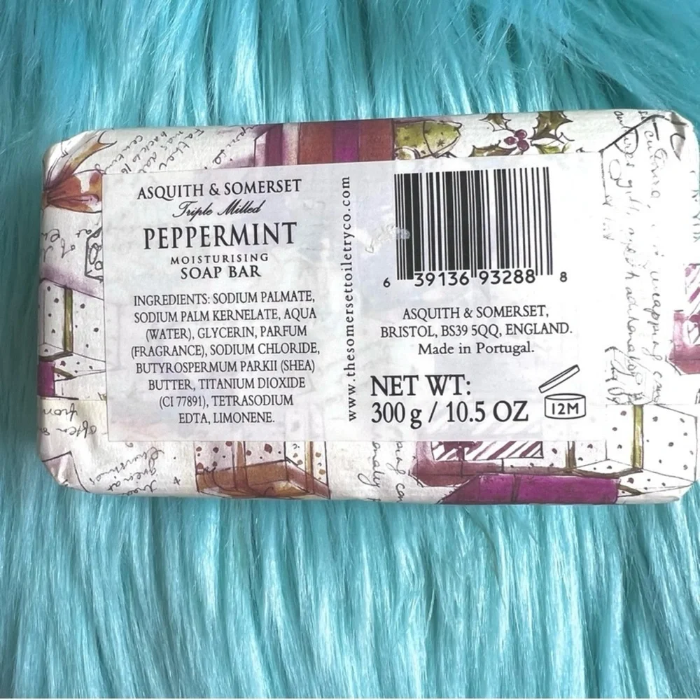 Asquith & Somerset Peppermint 10.5 oz Triple Milled Moisturizing Bar Soap